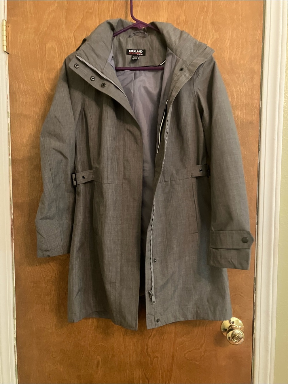 Kirkland Signature Gray Hooded Jacket with Black Label